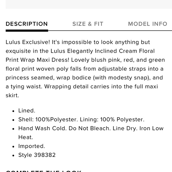 Lulus Elegantly Inclined Cream Floral Print Wrap Maxi Dress size xs - Picture 10 of 11